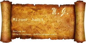 Mizser Judit névjegykártya